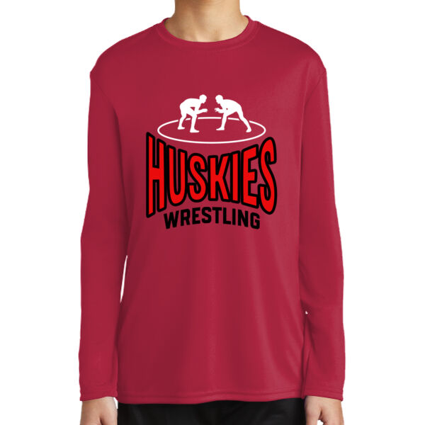 Huskies Wrestling - Youth Long Sleeve Performance Tee Thumbnail