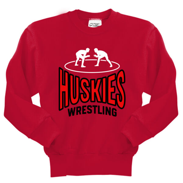 Huskies Wrestling - Youth Core Fleece Crewneck Sweatshirt Thumbnail