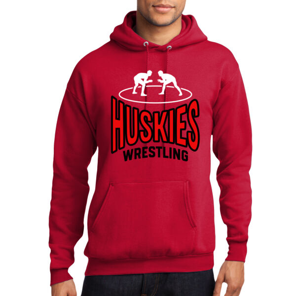 Huskies Wrestling - Core Fleece Pullover Hooded Sweatshirt Thumbnail