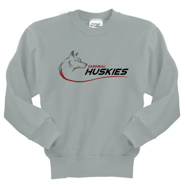 Cardinal Huskies 3 - Youth Core Fleece Crewneck Sweatshirt Thumbnail